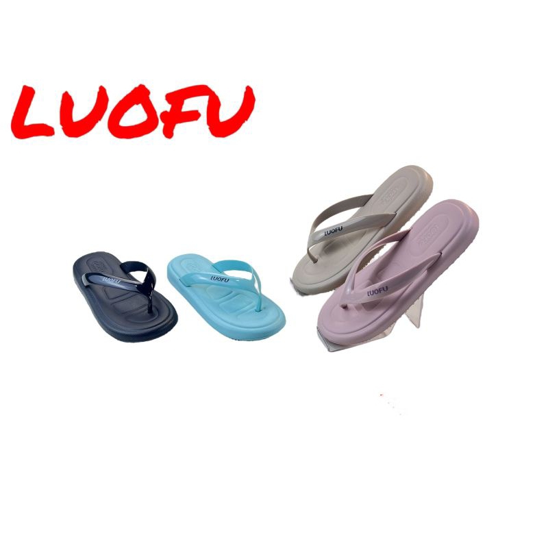 Sandal Jepit LuofuE7196BRW NEW/Sandal Karet Wanita