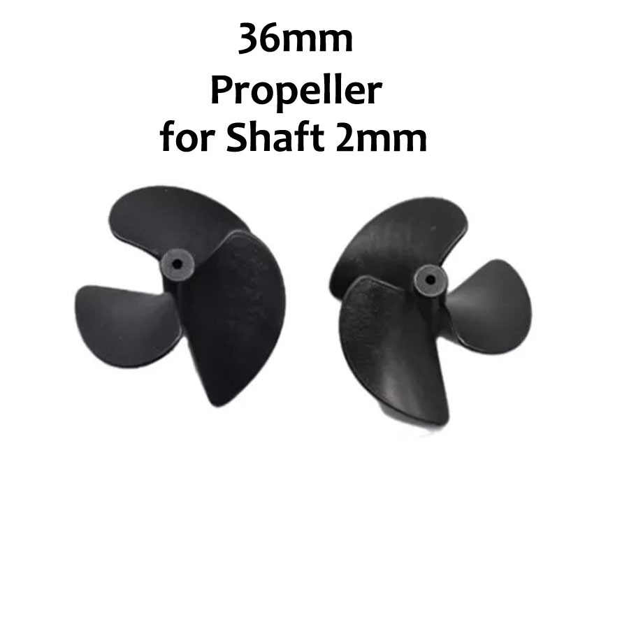 RC Boat Propeller Mesin Motor 36mm untuk Shaft 2mm