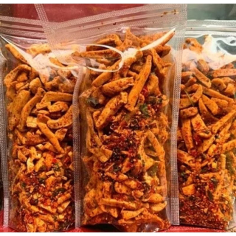 

seblak basreng kering pedas ekstra daun jeruk