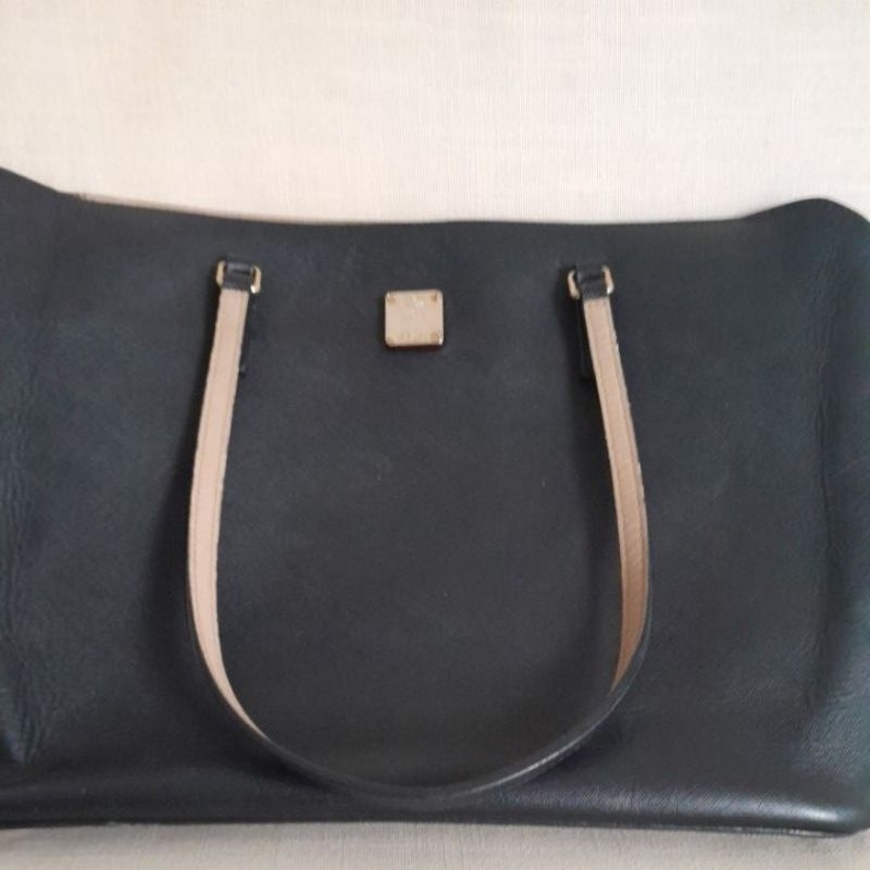 tas tote mcm hitam doff