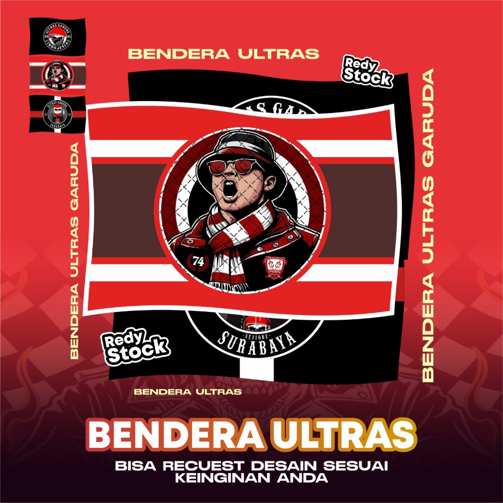 BENDERA PRINTING CUSTOM ULTRAS GARUDA I BENDERA CUSTOM I BENDERA CLUB I BENDERA KOMUNITAS (READY STO