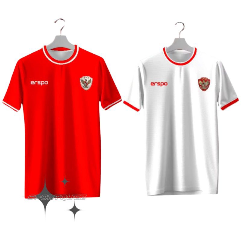 Jersey Timnas Indonesia Atasan Olahraga Pria Wanita 2004 Drifit