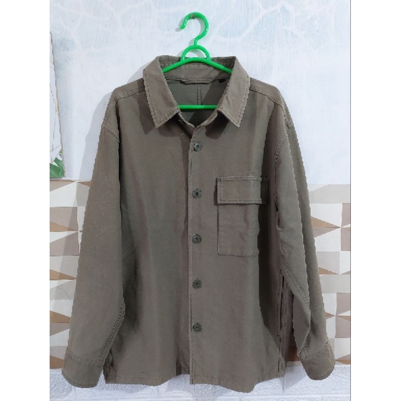 jaket overshirt uniqlo