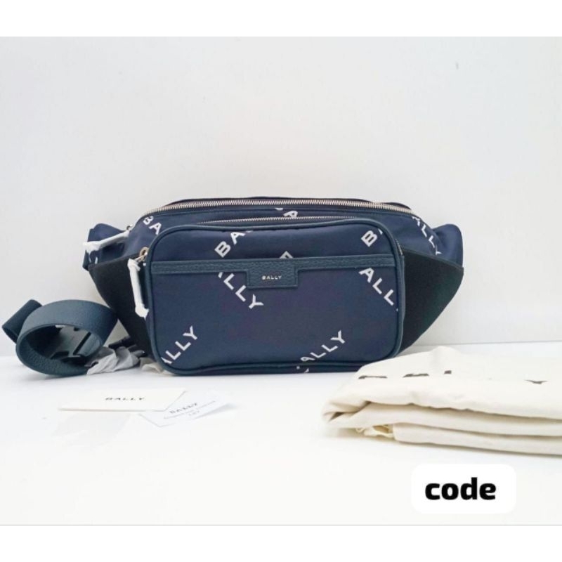 BALLY Code belt bag / bumbag navy logo
