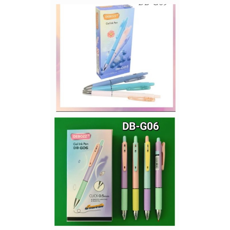 

[1 Lusin/ 12 Pcs] Pulpen Bolpen Gel Pen Cetek Debozz DB-G05 Hitam 0.5mm