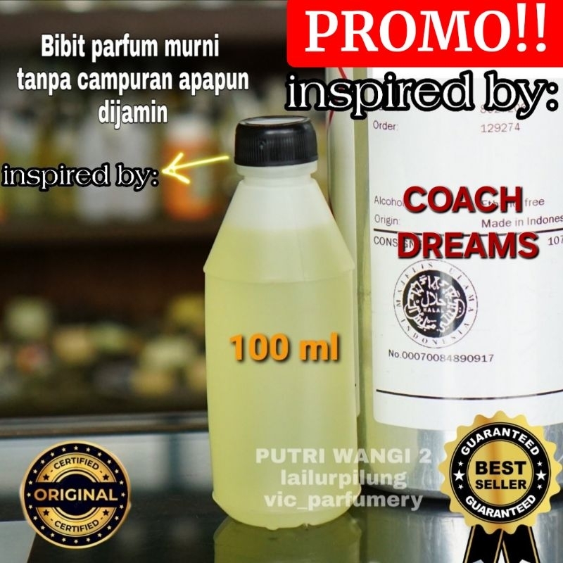 COACH DRE4MS 100ML / 10ml/50ml/200ml BIBIT PARFUM MURNI ASLI TANPA CAMPURAN APAPUN original inspired