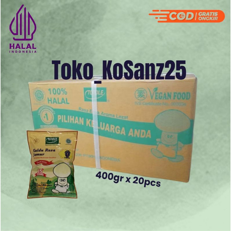 

Totole Kaldu Jamur 400gram / 400gr 1 DUS Isi 20 pcs (Exp 2027)