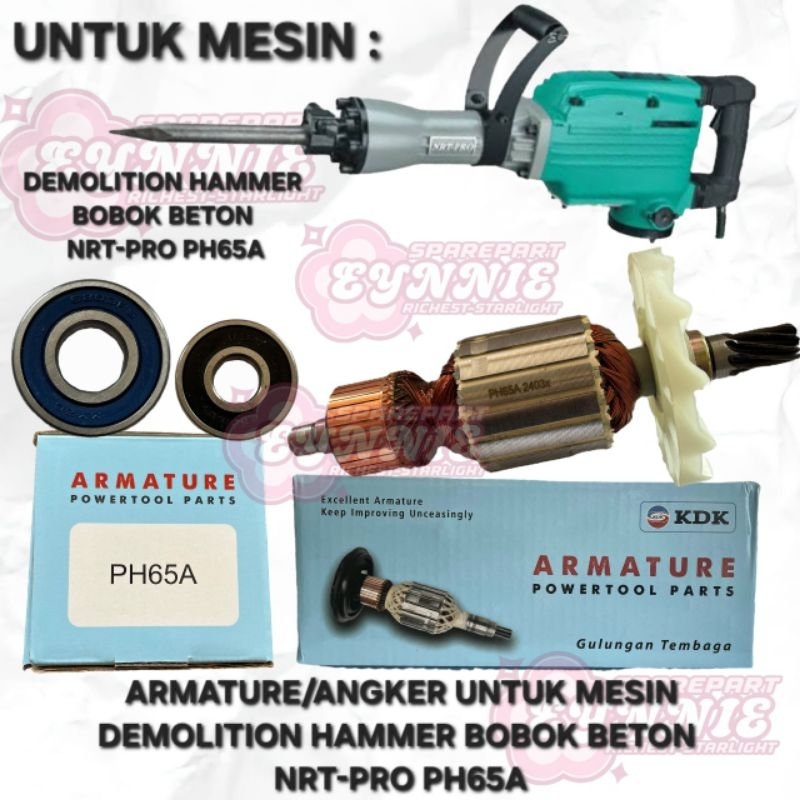 ARMATURE PH65 KDK ANGKER KDK PH65 ARMATURE DEMOLITION HAMMER NRTPRO NRT PRO PH65 PH 65 PH65A ARMATUR
