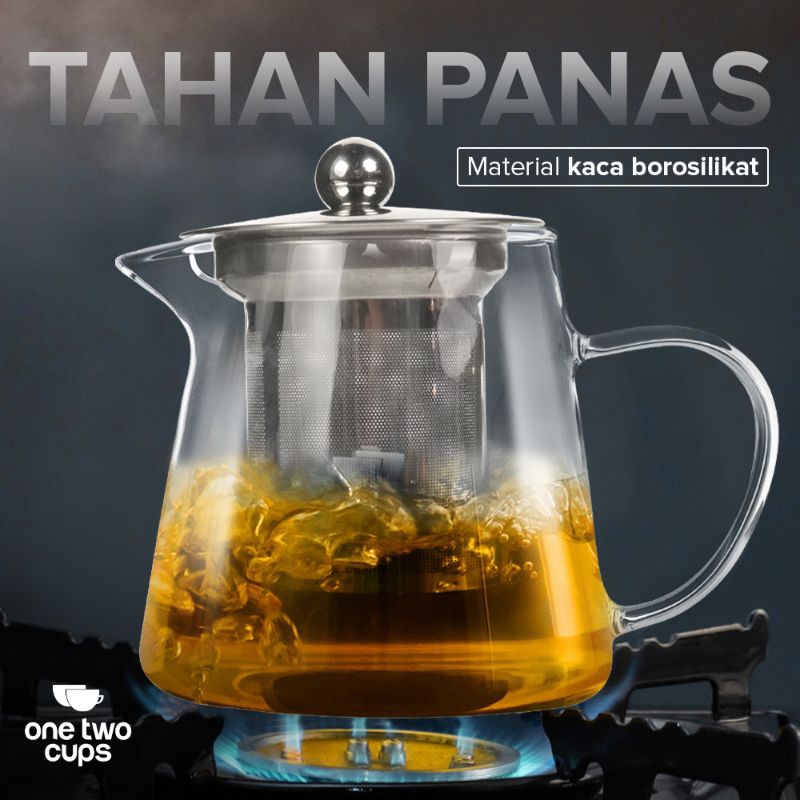 Teko kaca tahan panas teko kettle mewah teko kaca aesthetic