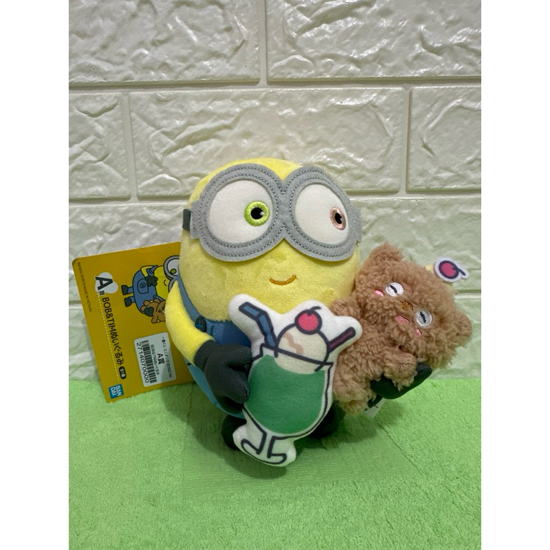 Boneka Minions Bob and Tim Original Bandai 15cm