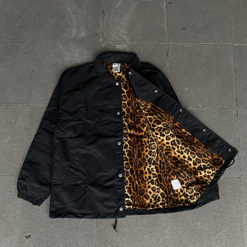 Xgirl Leopard Fur Lined Coach Jacket