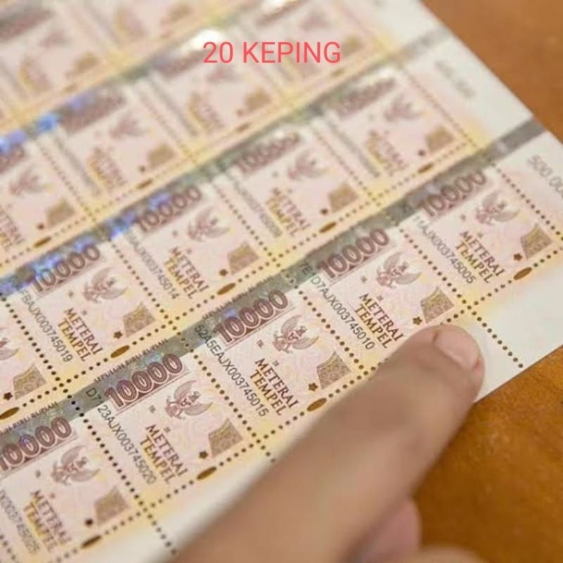 

Materai 10000 Materai Tempel 20 Keping
