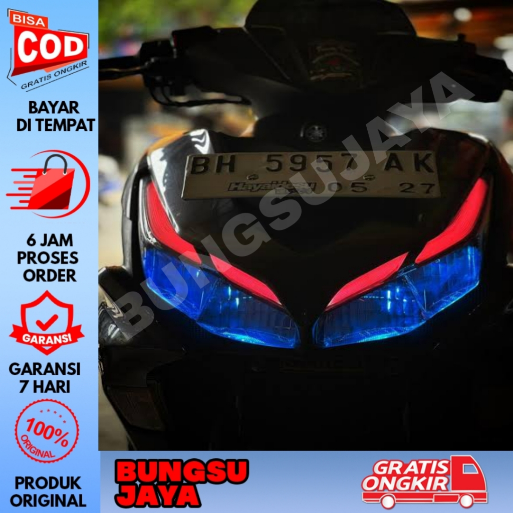 SATU SET LAMPU ALIS RUNNING AEROX 155 FREE DEMON EYES BERKUALITAS PREMIUM TIDAK BERBINTIK SIAP PASAN