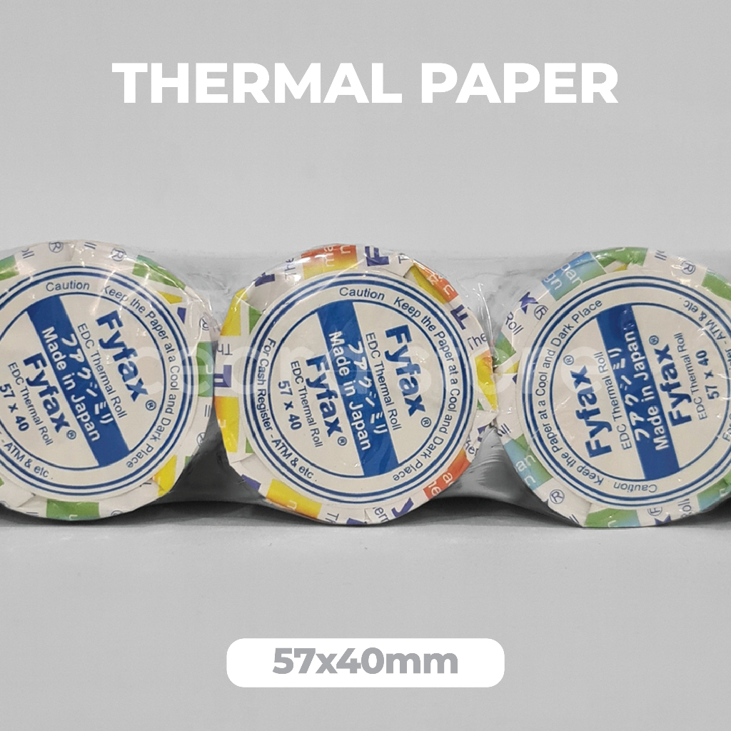 

KERTAS THERMAL ROLL 57x40 FYFAX STRUK KASIR