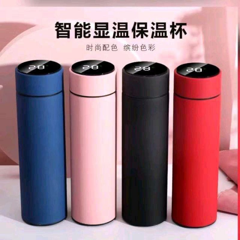 Tumbler Termos air/Termos Led/Termos Suhu/Tumbler suhu doff karet - Smart Display Temperature