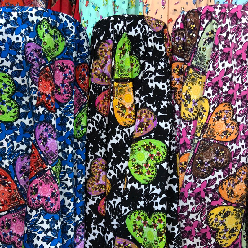 kain wolly crepe motif - kain wolly crepe motif bunga - kain zara  crepe motif - kain nasiji crepe -