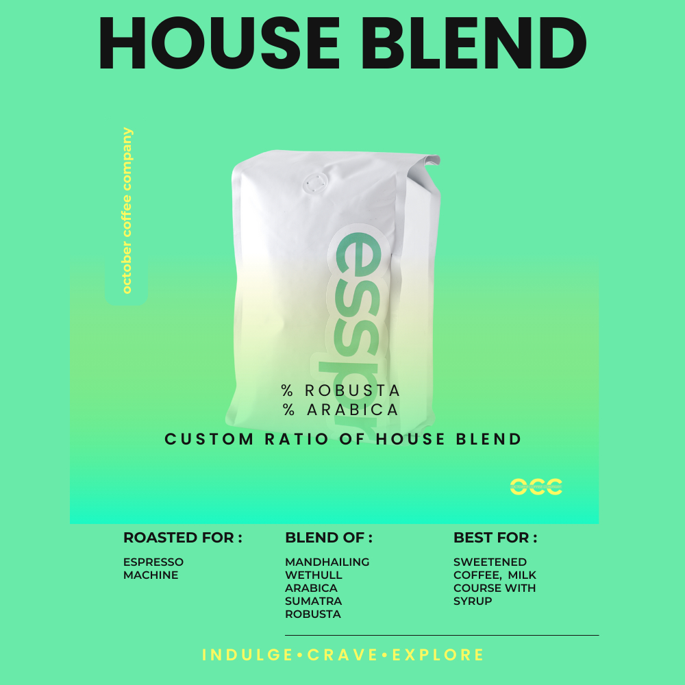 

HOUSE BLEND - ESPRESSO BLEND - ARABICA ROBUSTA - 1KG