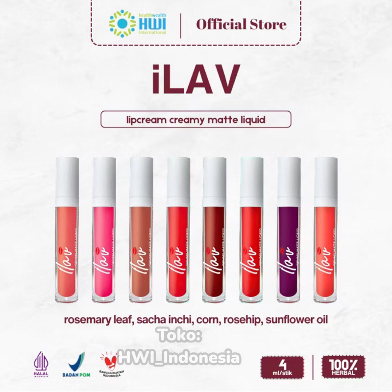ilav lipmate produk hwi lipstik produk hwi 8 pilihan warna