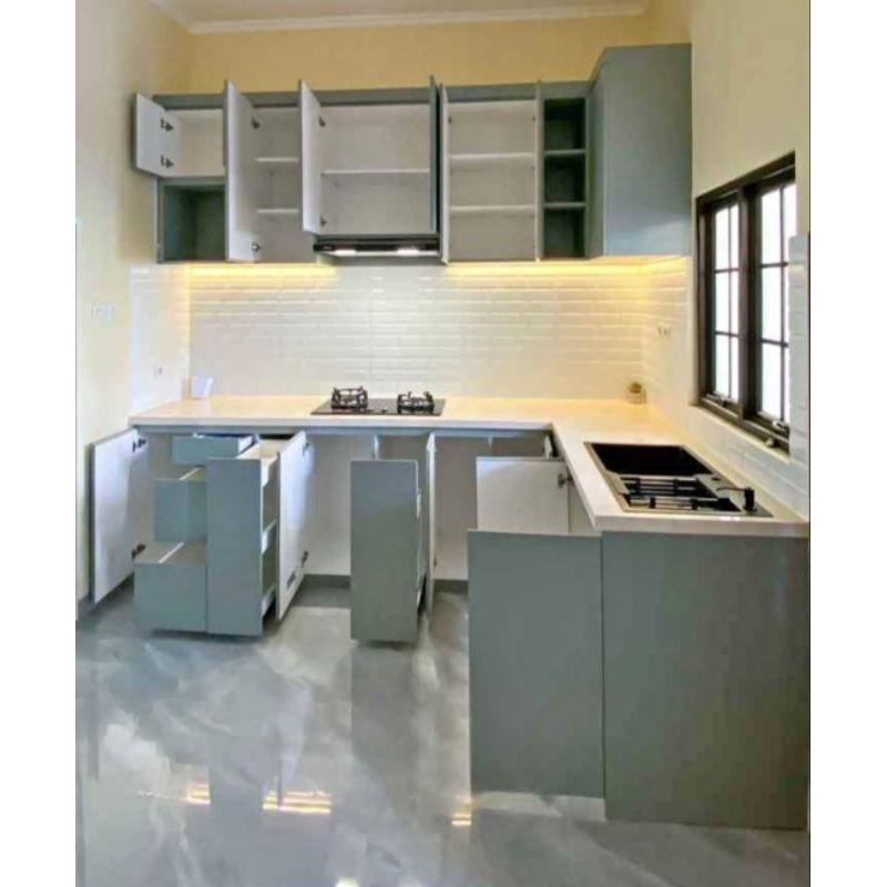 PROMO KITCHEN SET ALUMUNIUM KITCHENSET MINIMALIS LEMARI DAPUR