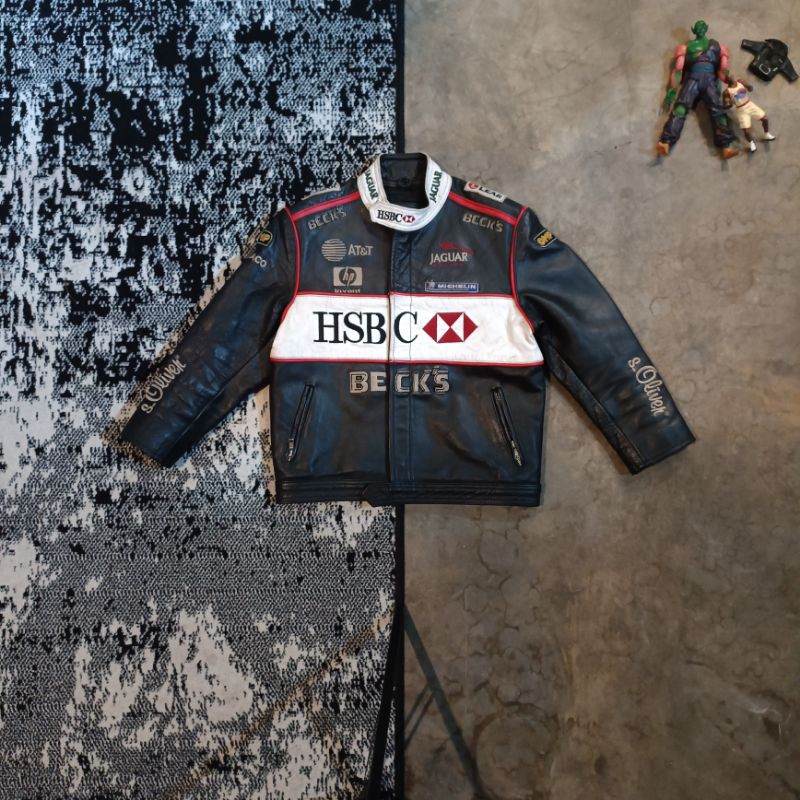 Formula1 Vintage Leather Jacket Jaguar Racing Team