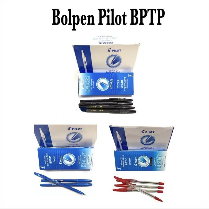 

Bolpen/Ballpoint/Pulpen/Bolpoin Pilot BPT-P Hitam Biru Merah (Perlusin)