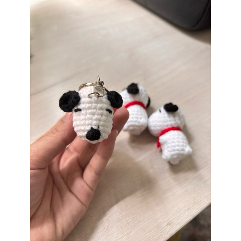 Bakulanku1717 Snoopy Amigurumi-Snoopy Crochet-Gantungan Kunci Snoopy Rajut-Snoopy Keychain-Keychain