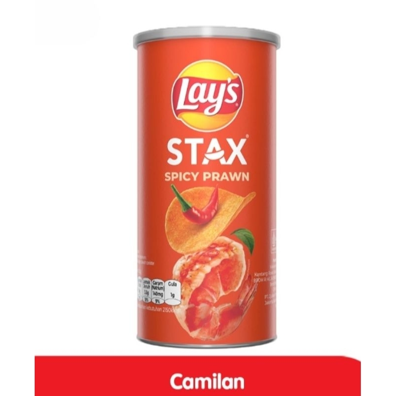 

Lay's stax keripik kentang rasa udang pedas 70 g