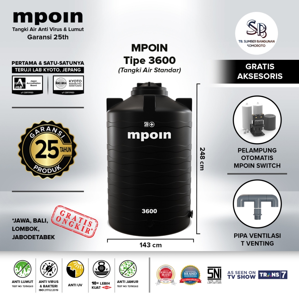 TANDON MPOIN W3600 3600 LITER WAVE
