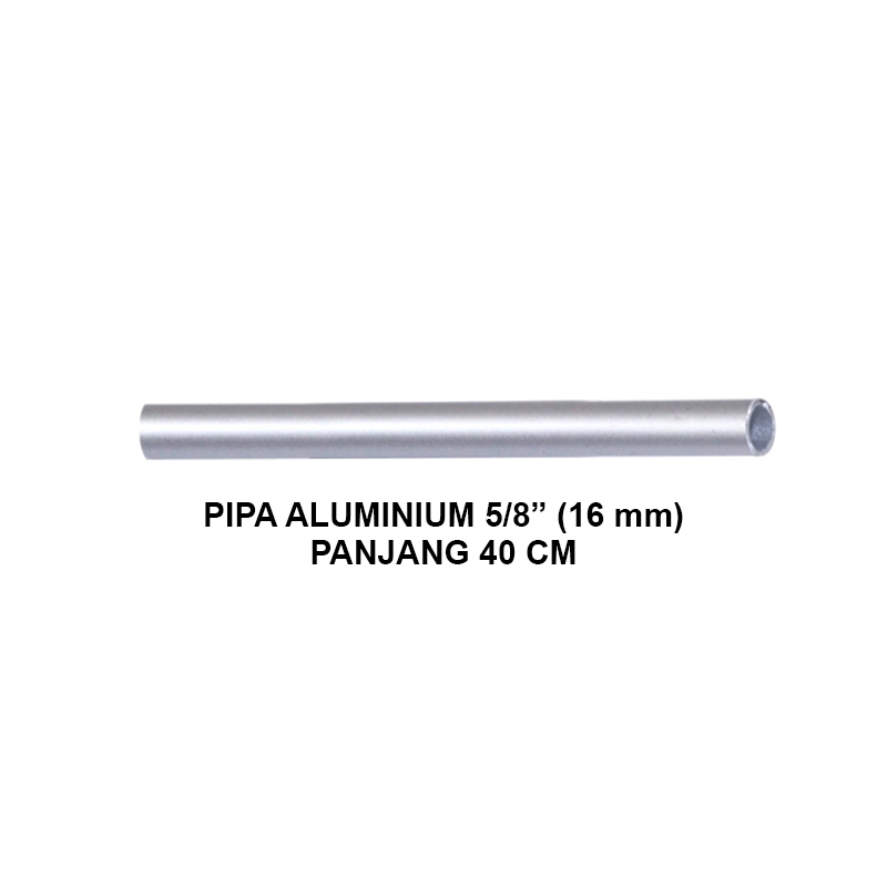 EELIC PIA-ALM16MMX1MM Pipa aluminium pipa bulat ukuran 5/8" (16mm) x 1 mm panjang 40 cm