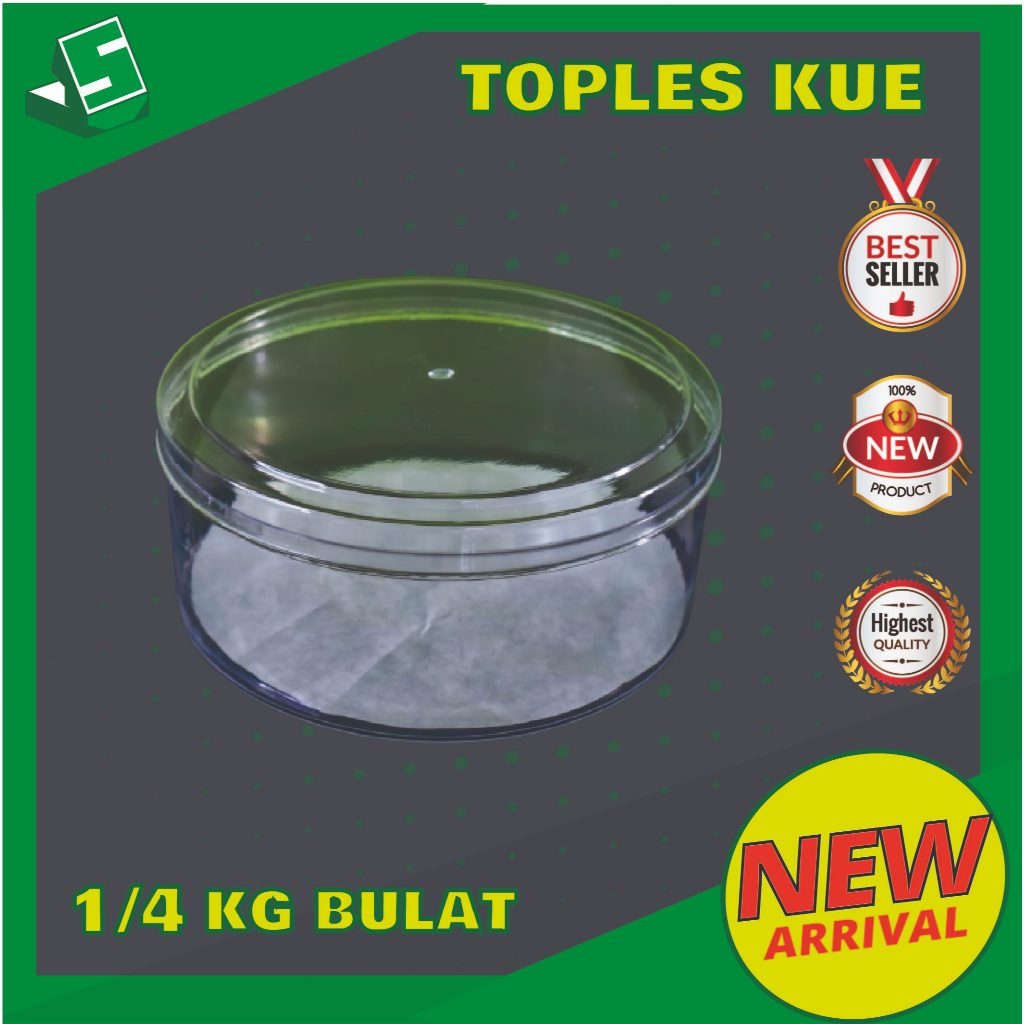 TOPLES ECER 250 gr / Toples Kue Kering / Toples 250 gram / Toples JD / Toples Plastik / toples 1/4