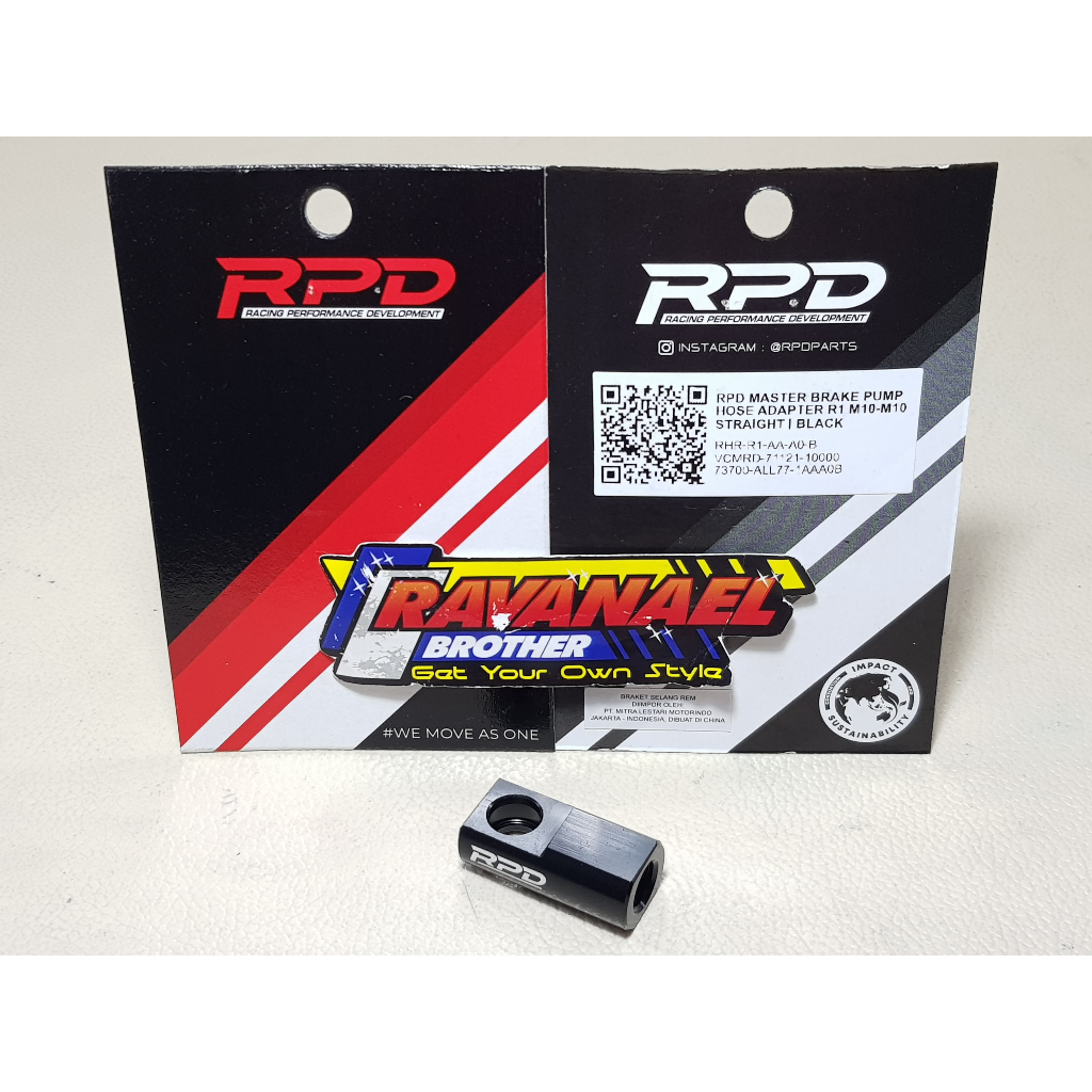 Hose Adaptor Adapter Konektor Master Rem RPD Radial Untuk Ke Nepel Selang Bengkok