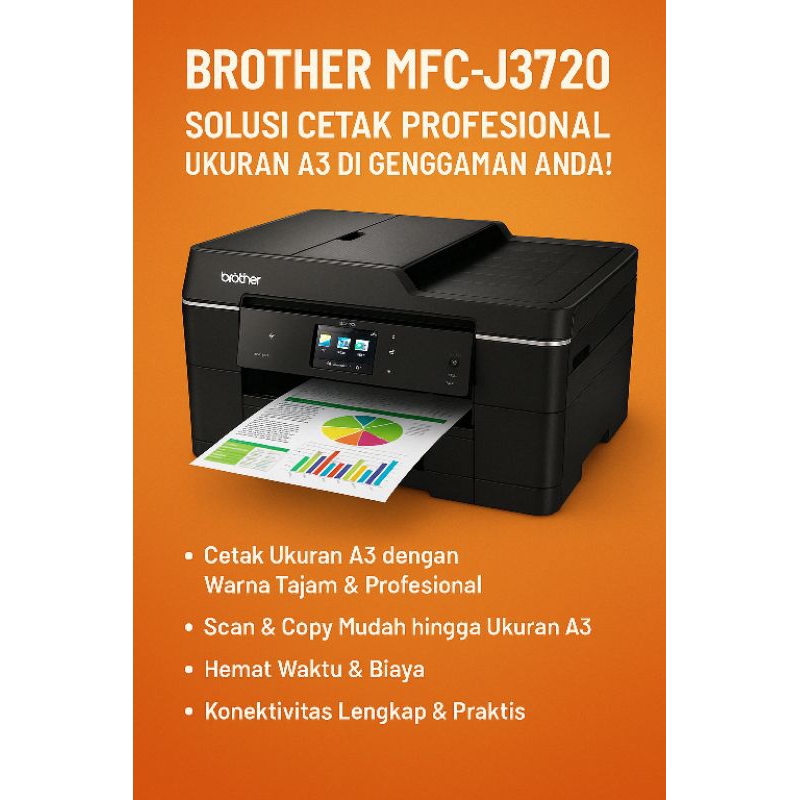 Printer brother MFC J3720 Scan foto copy A3 Warna