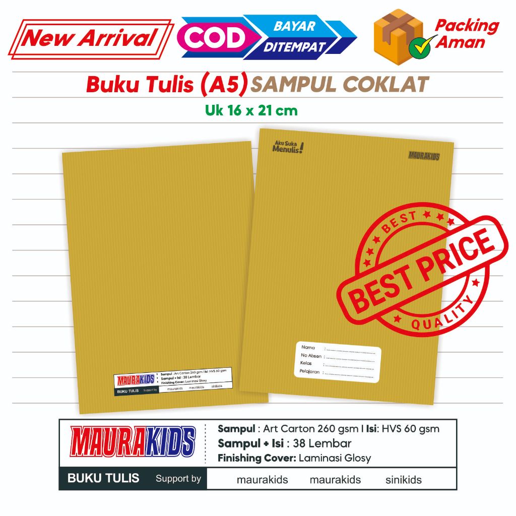 

BUKU TULIS (34 Lembar) 10 pcs buku ANAK (A5) KWARTO LUCU UNIK MENARIK Books
