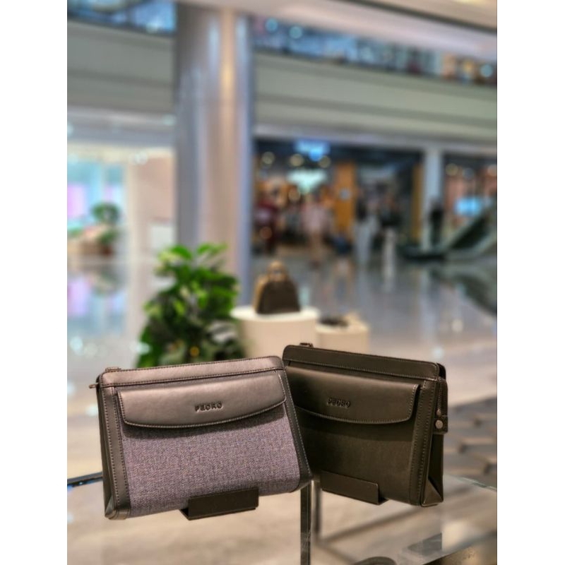 320070 Tas Pria Clutch Handbag Zipper Pedro Original