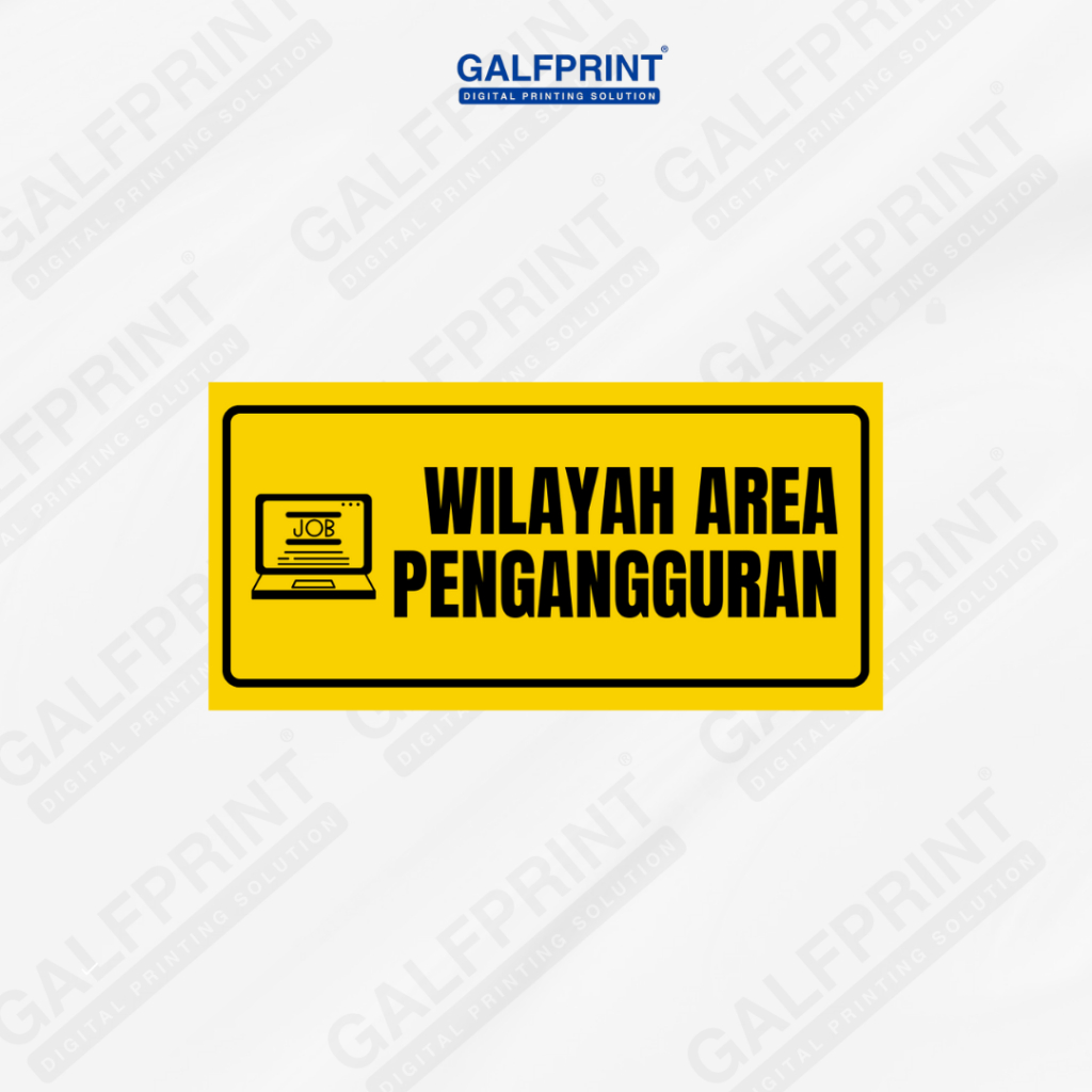 

STICKER WILAYAH AREA PENGANGGURAN 12X5