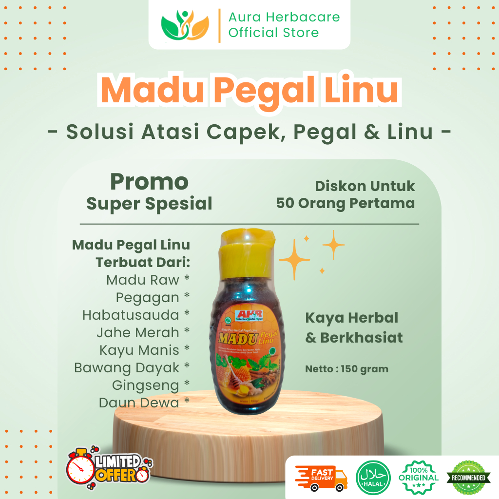 

Madu Pegal Linu - Atasi Keluhan Capek, Pegal & Linu