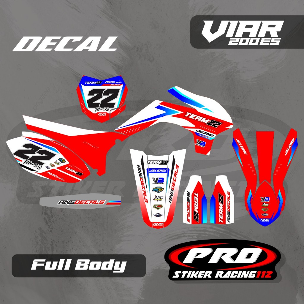 Decal Viar Cross-x 200es custom Decal Viar 200 es Decal viar free request