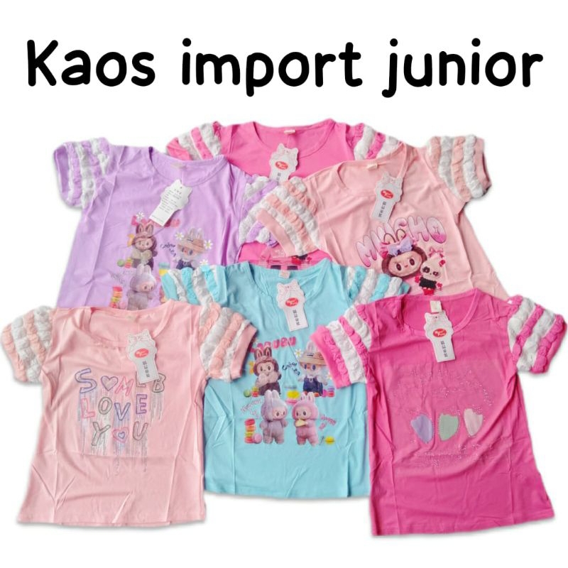 kaos Import Anak junior atasan anak perempuan baju anak perempuan kaos import