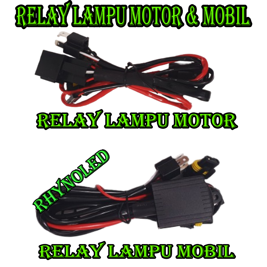 ORIGINAL RELAY BILED H4 UNIVERSAL | KABEL MOTOR 1 LAMPU KABEL MOBIL 2 LAMPU RELAY SET BILED 1 LAMPU 