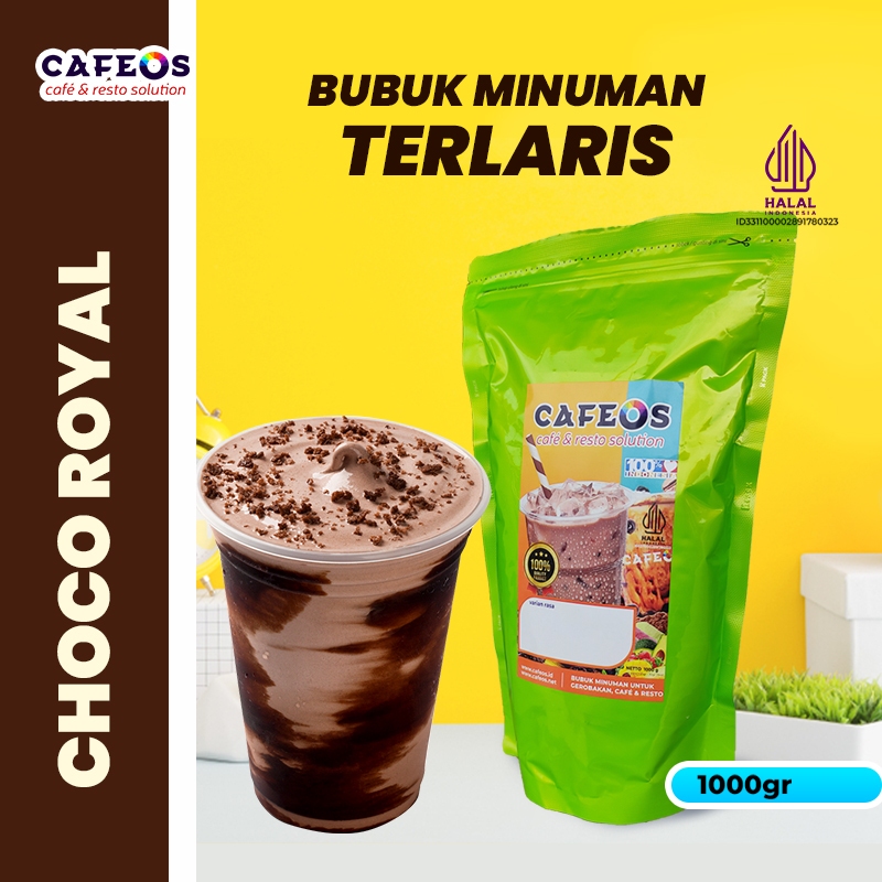 

CAFEOS Bubuk Minuman Coklat Kekinian Aneka Rasa Choco Royal 1 KG Tanpa Gula Tambahan