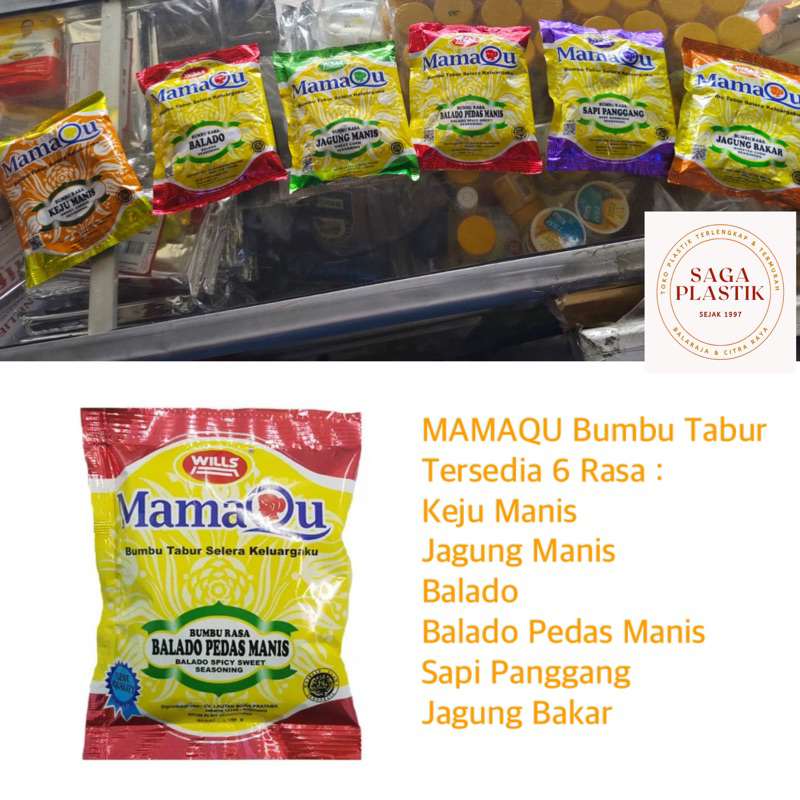 

BUMBU TABUR MAMAQU rasa Balado Jagung Bakar Manis Keju