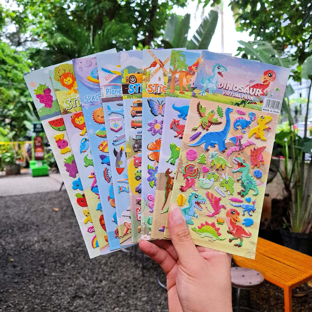 

Sticker Timbul Gambar Tempel Stiker Anak Edisi Roket Pesawat Mobil
