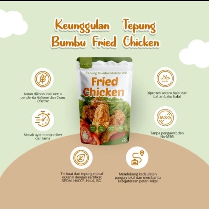 

FRIED CHICKEN 190gr by Mocafine | Tepung Bumbu Gluten Free