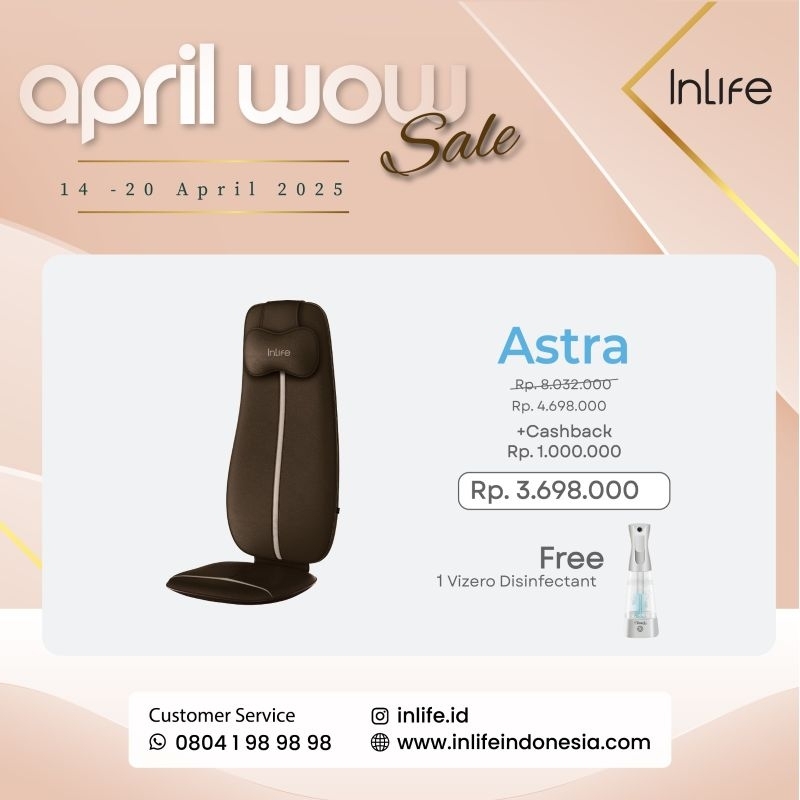 Advance INLIFE - ASTRA iS8803 Kursi Pijat Refleksi Mobil