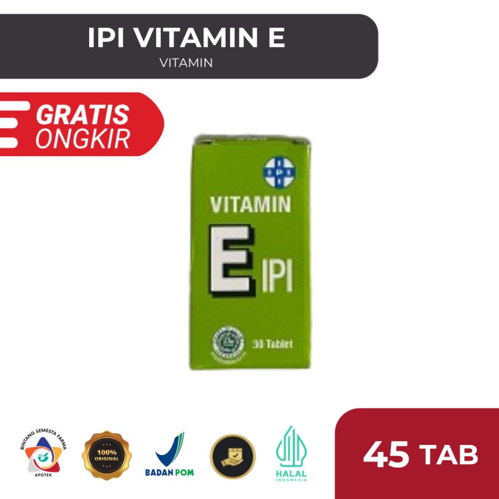 Ipi Vitamin E Botol 30 Tablet / Ipi Vitamin