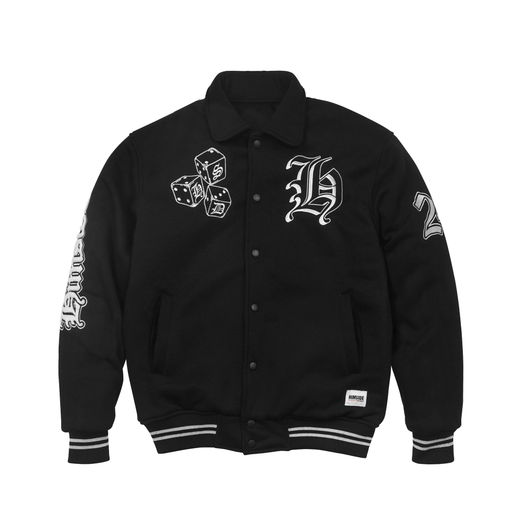 Himside - Kuro Black Varsity Jacket - Unisex