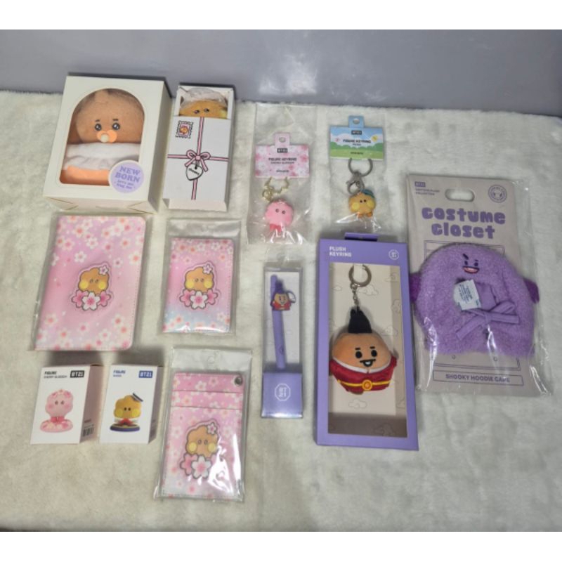 READY DOLL KEYRING PLUSH KEYRING BT21 SHOOKY OFFICIAL