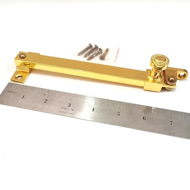 Lamskar Ramskar Putar Gold Emas - Penahan Penyangga Jendela - Hak Angin Jendela - Lamskar Jendela Te