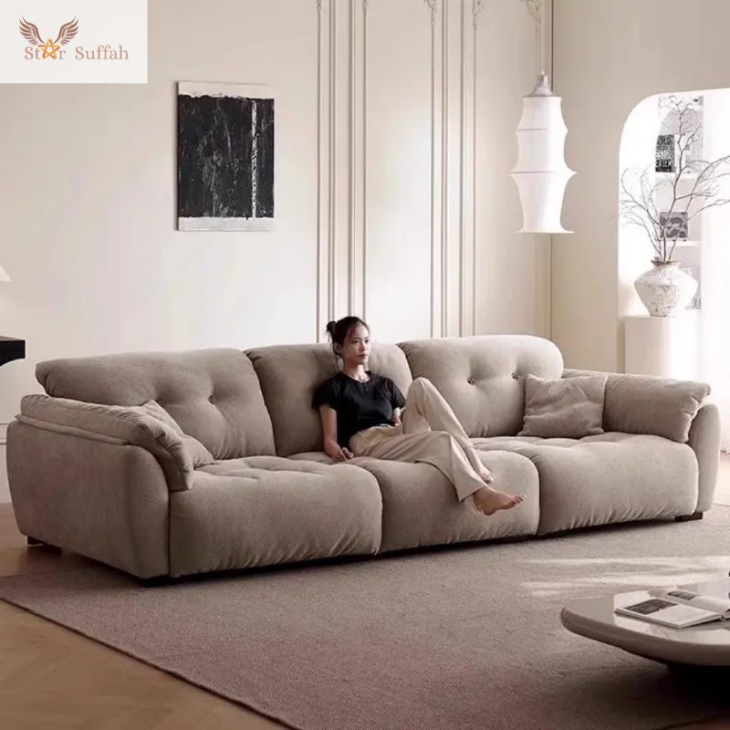 Kursi sofa 3 seater kualitas premium busa super sofa model kekinian