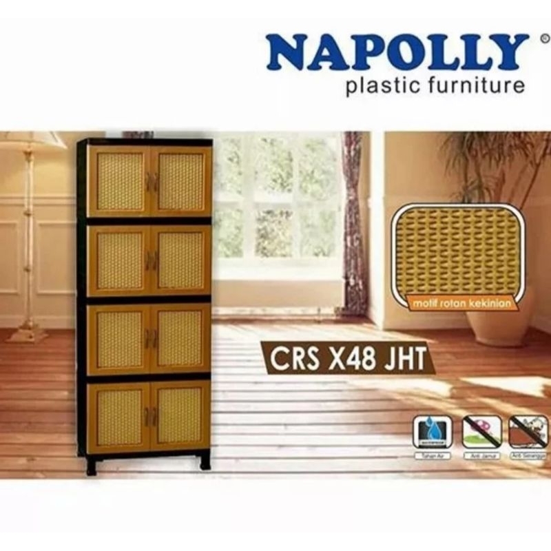 NAPOLLY LEMARI PLASTIK JUMBO susun 4 crsx48 Jht